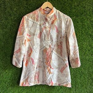Vintage Elles Belles Silky Lightweight Popover Shirt